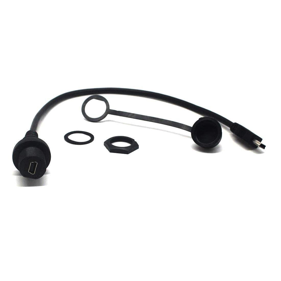 Mini USB Mount Extension Dash Flush Cable Male to Female AUX Extension - Massive Discounts