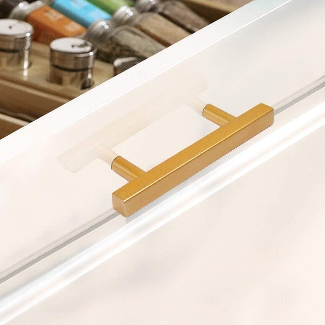 Probrico 20 Pcs Cabinet Handles 76mm Hole Centres, Matte Gold - Massive Discounts