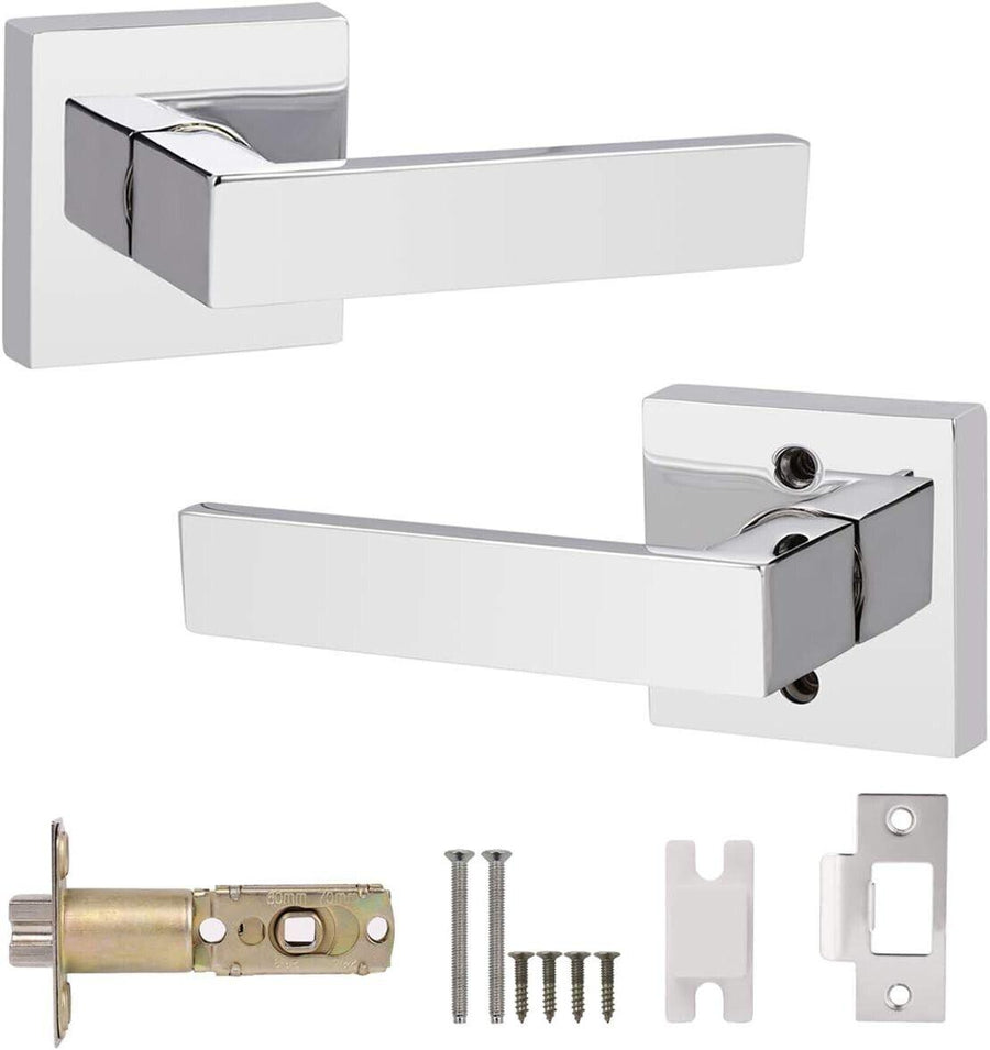 Probrico Interior Door Lever for Bedroom Stainless Steel Lock Set Without Key - Massive Discounts