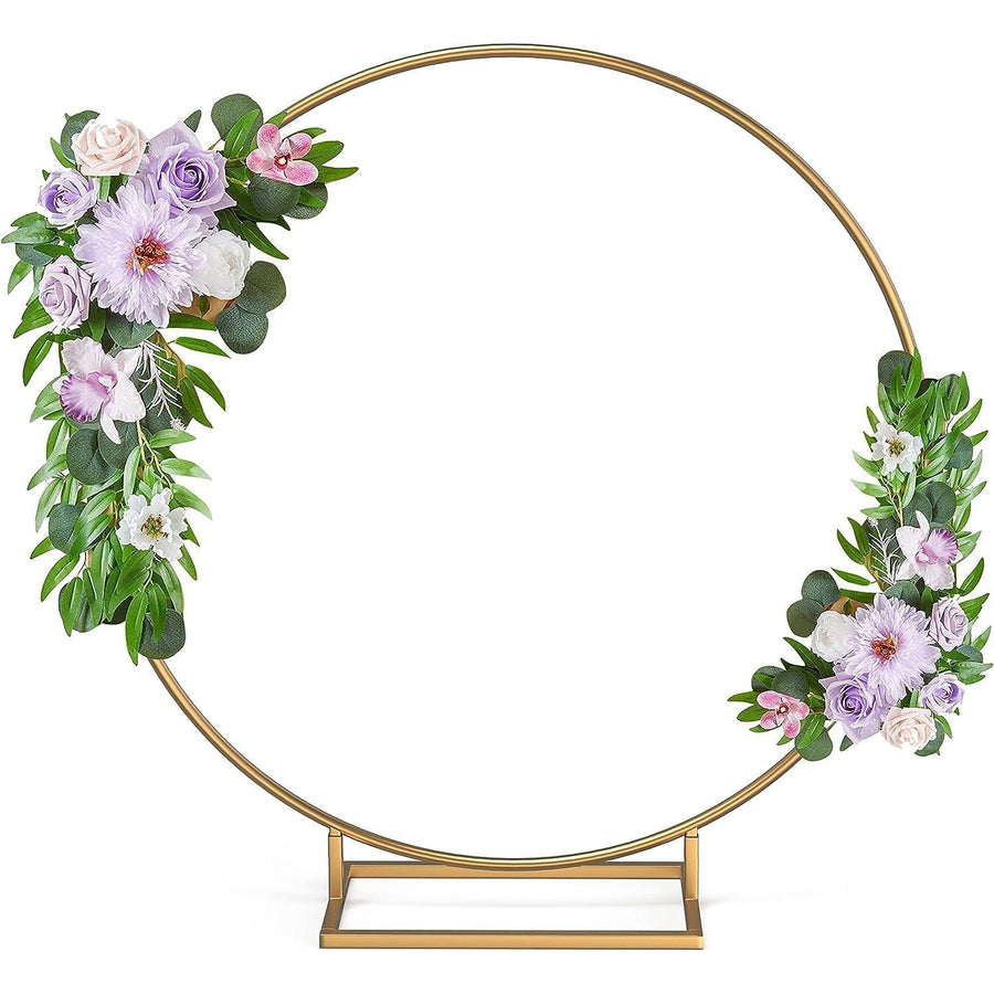Round Wedding Arch, 2.45M Metal Circle Stand for Balloons and Backdrops - Massive Discounts