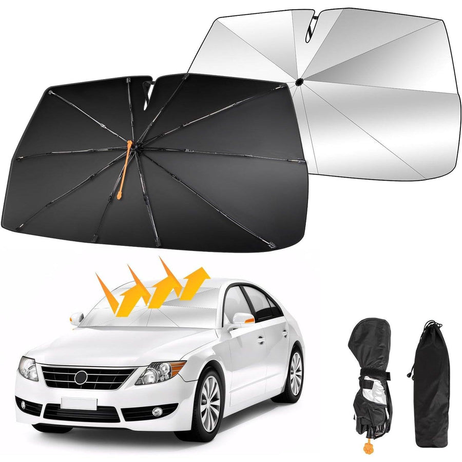 Foldable Car Windshield Sun Shade Umbrella Front Window 29x52in - Massive Discounts