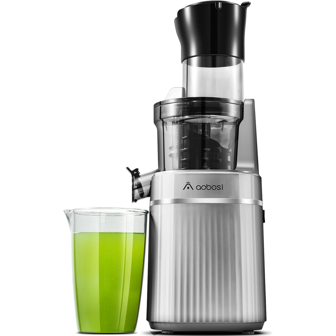 AOBOSI Juicer Machines Cold Press Slow Masticating, Two-layer Filter, Safety Lock