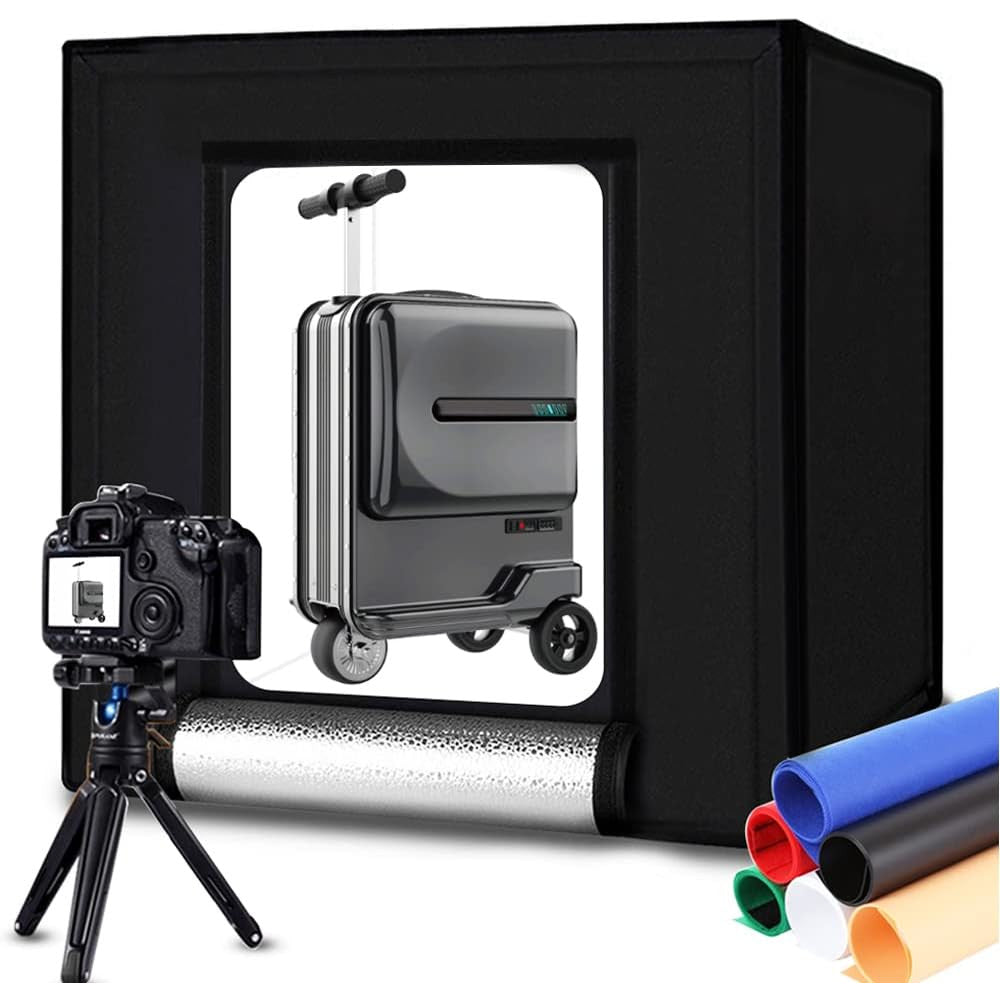 DUCLUS 24'' Portable Light Box Photography Studio, 60cm 2 LED Strips 6 Backdrops - Massive Discounts