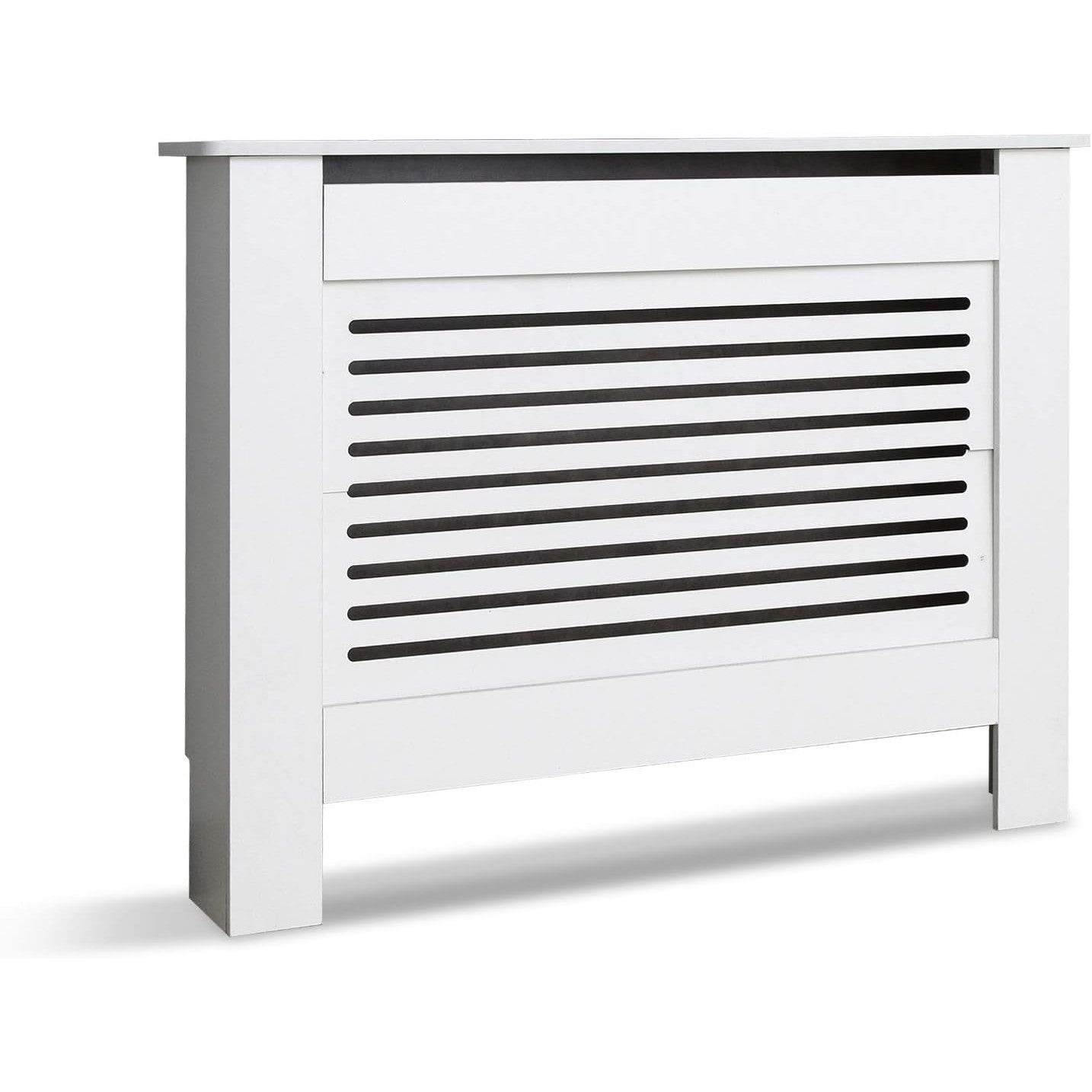 Mondeer White MDF Radiator Cover 109cm Modern Decorative Cabinet for Living Room - Massive Discounts