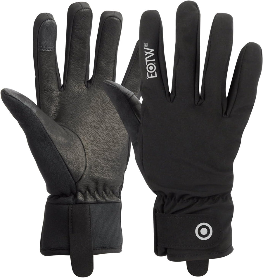 EOTW Winter Gloves for Men & Women, Windproof Outdoor Cycling & Running, Black L