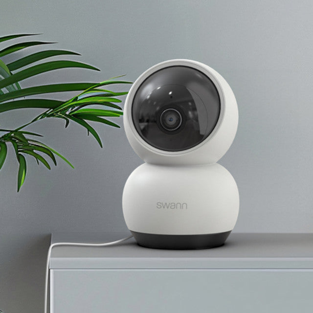 2K WiFi Security Camera Pan Tilt 355° Two Way Audio Indoor Swann Evo Smart Camera