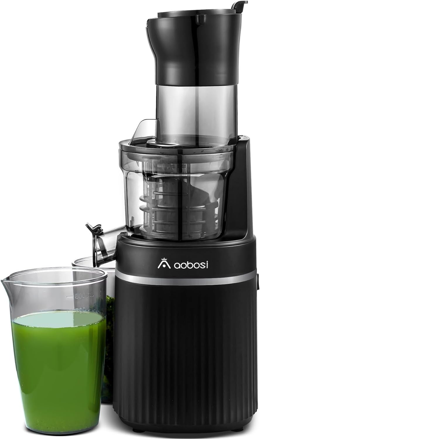 AOBOSI Juicer Machines Cold Press Slow Masticating, Two-layer Filter, Safety Lock