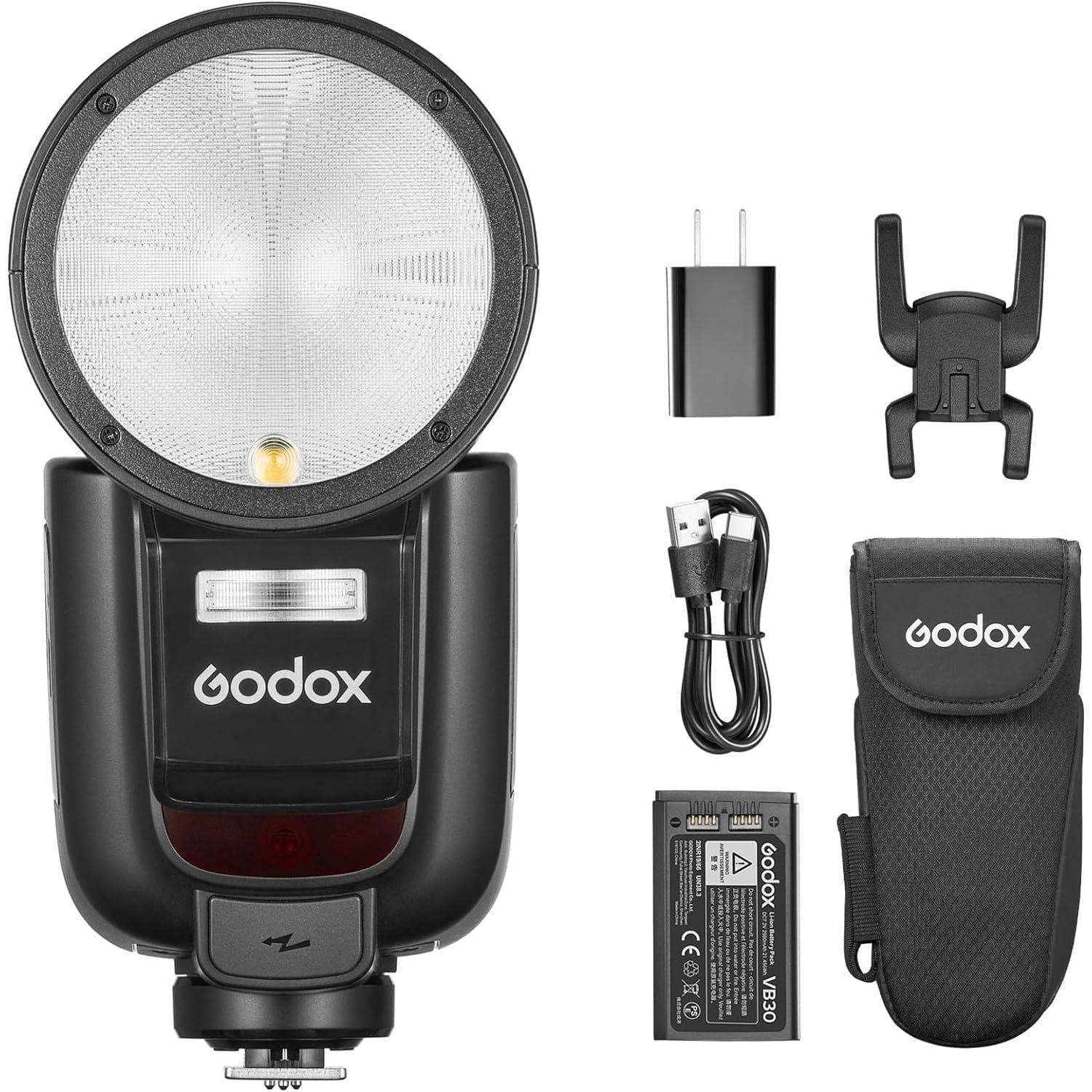 Godox V1 Pro-S Round Head Flash for Sony a7 Series, TTL HSS, USB-C Sub Flash SU-1