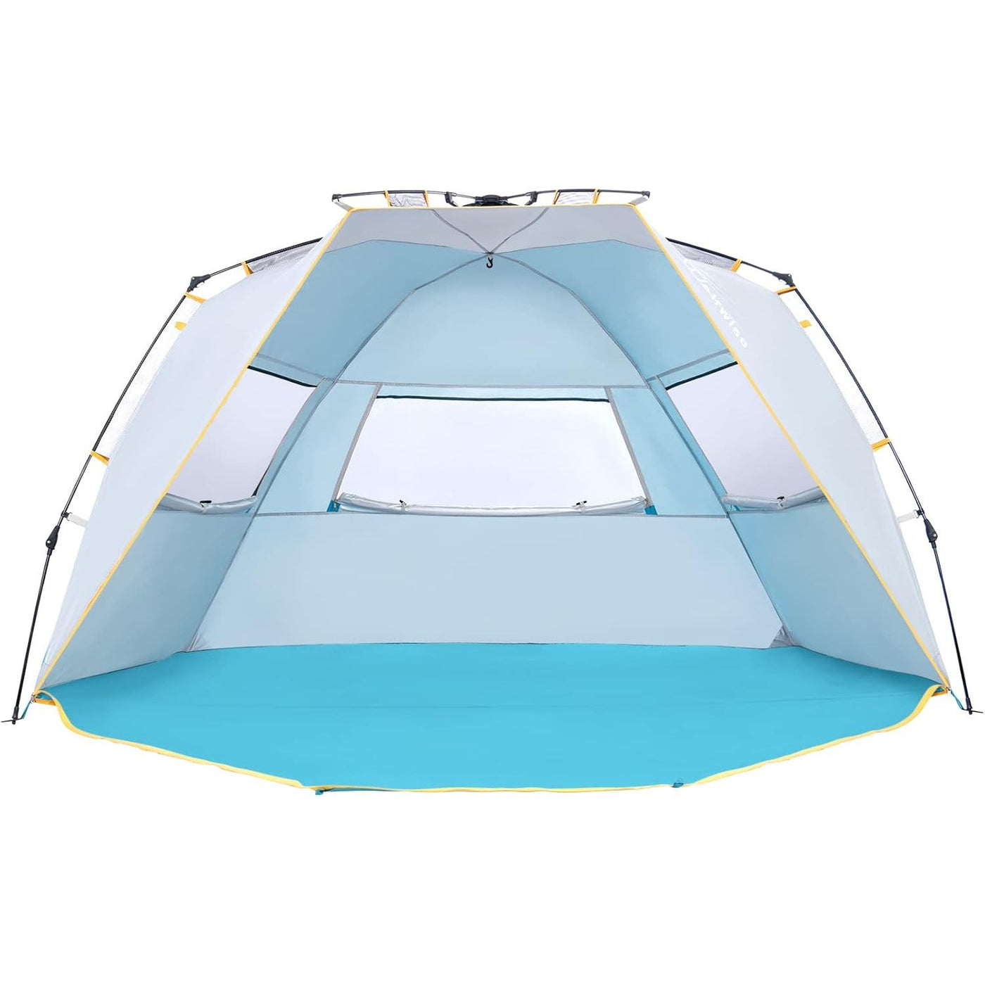 4-5 Person Beach Tent UPF 50+ Sun Shelter Portable Waterproof WolfWise