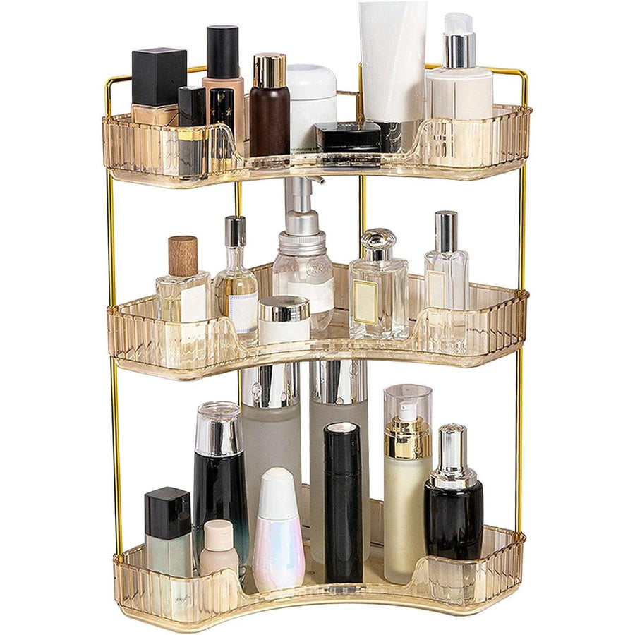 Makeup Organizer for Vanity, Perfume Cosmetic Storage with 3 Layers - Massive Discounts