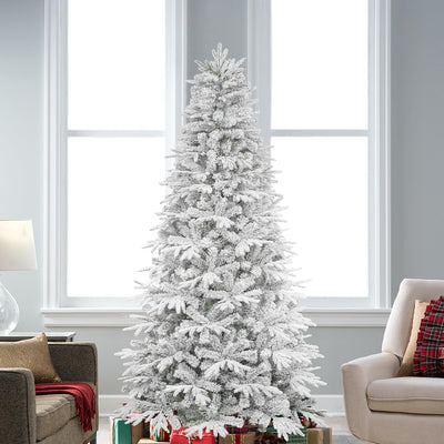 Artificial Christmas Tree 6.5ft Snow Flocked Realistic Pine Unlit KI Store