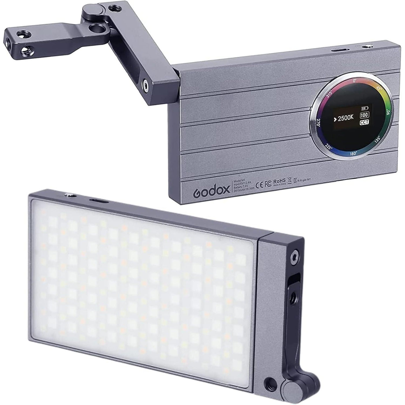 Godox M1 RGB LED Video Light Panel, Pocket Size, Music Mode, 15 FX & CCT Modes
