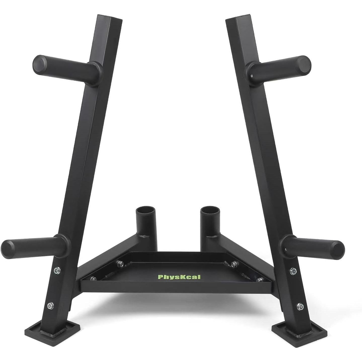 PhysKcal Heavy Duty Steel Weight Plates Rack, Barbell Storage Stand - Massive Discounts