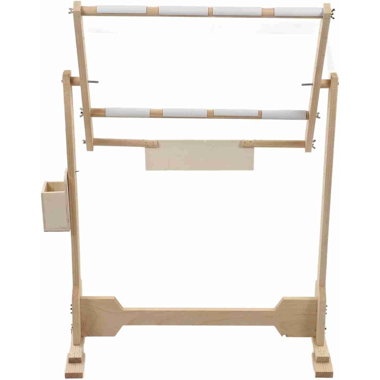 Adjustable Cross Stitch Floor Stand – Wood Pine, 5 Heights (41–68cm)
