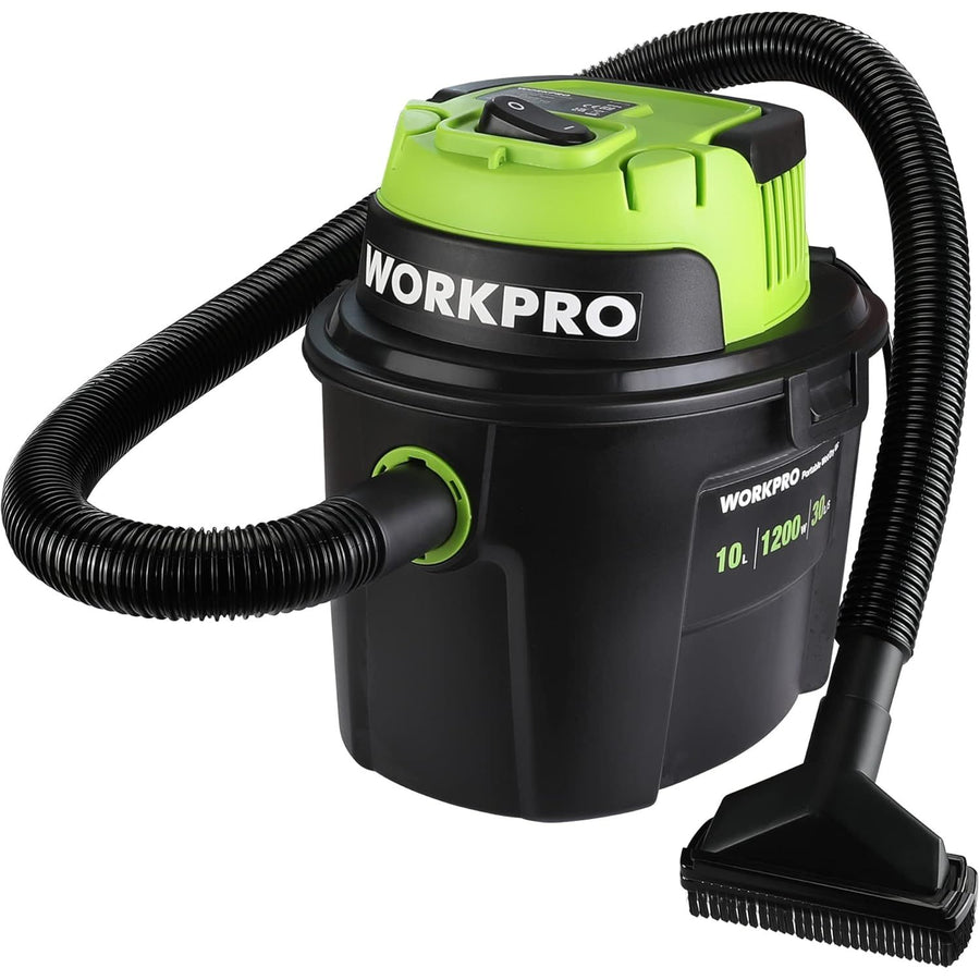 WORKPRO 1200W Wet & Dry Vacuum – 10L, Blow Function, Multi-Surface Use