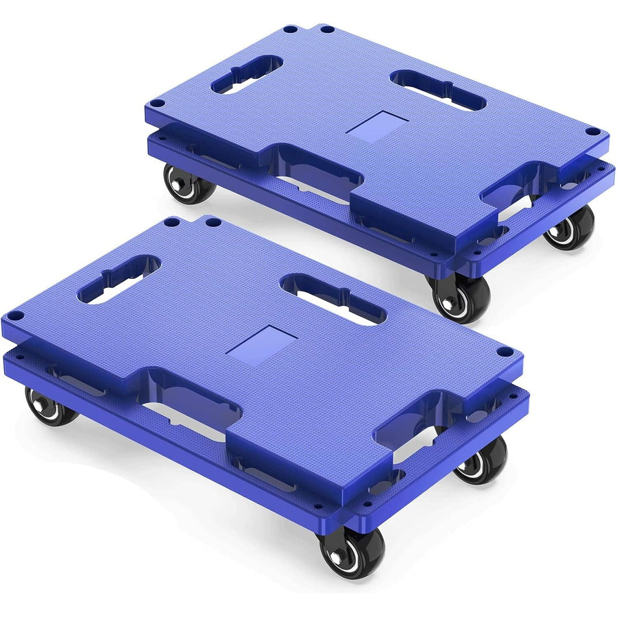 SOLEJAZZ Connectable Mobile Dolly 440LBS Piano Trolley, 2-Pack, Blue