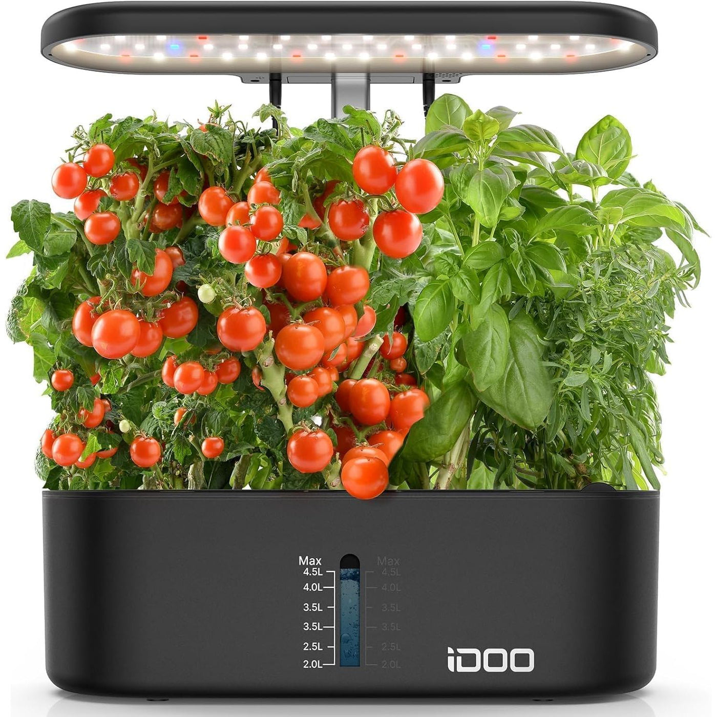 iDOO Hydroponics Growing System, Indoor Herb Garden Kit, 10 Pods LED Light Black - Massive Discounts