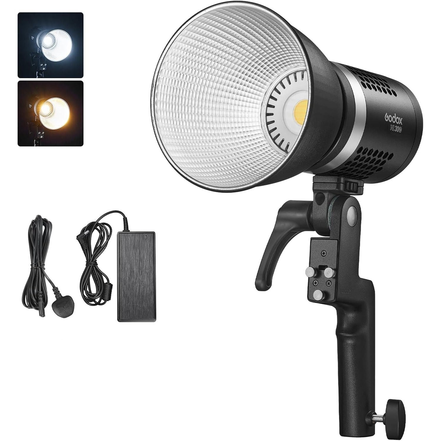 Godox ML30Bi 40W Bi-Color LED Video Light 2800-6500K FX Effects APP & Silent Mode