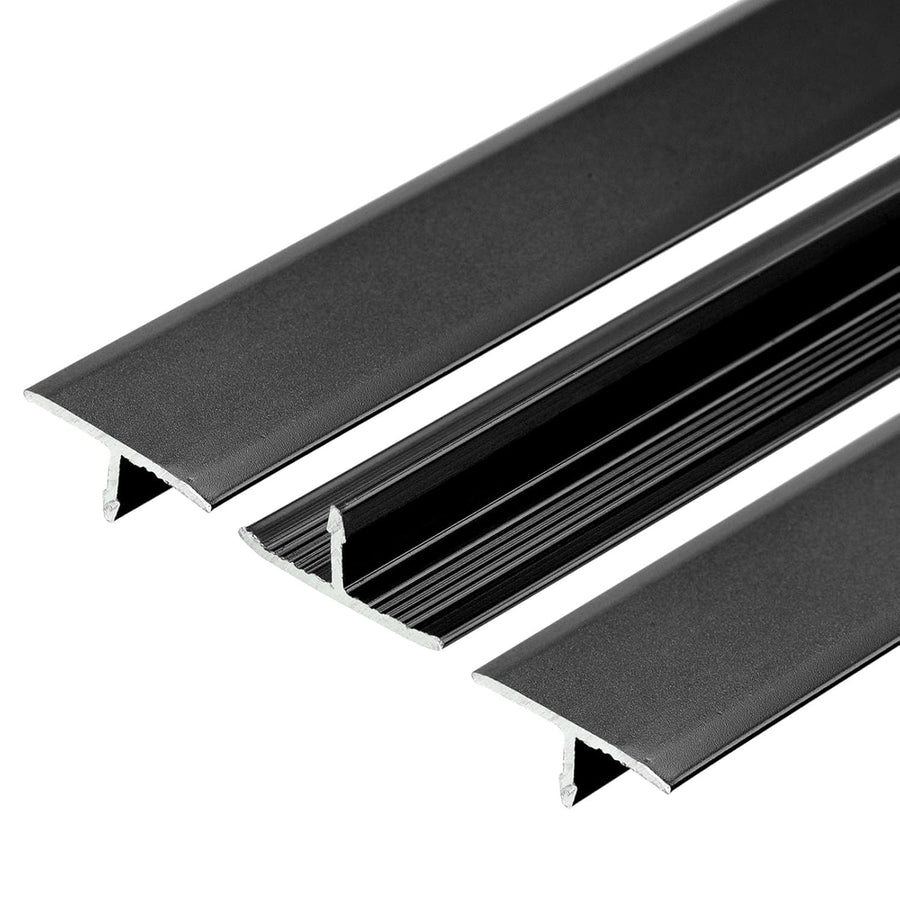 3PCS 35.4'' Aluminum T-Molding Transition Strips, Door/Tile/Carpet Edge (Black) - Massive Discounts