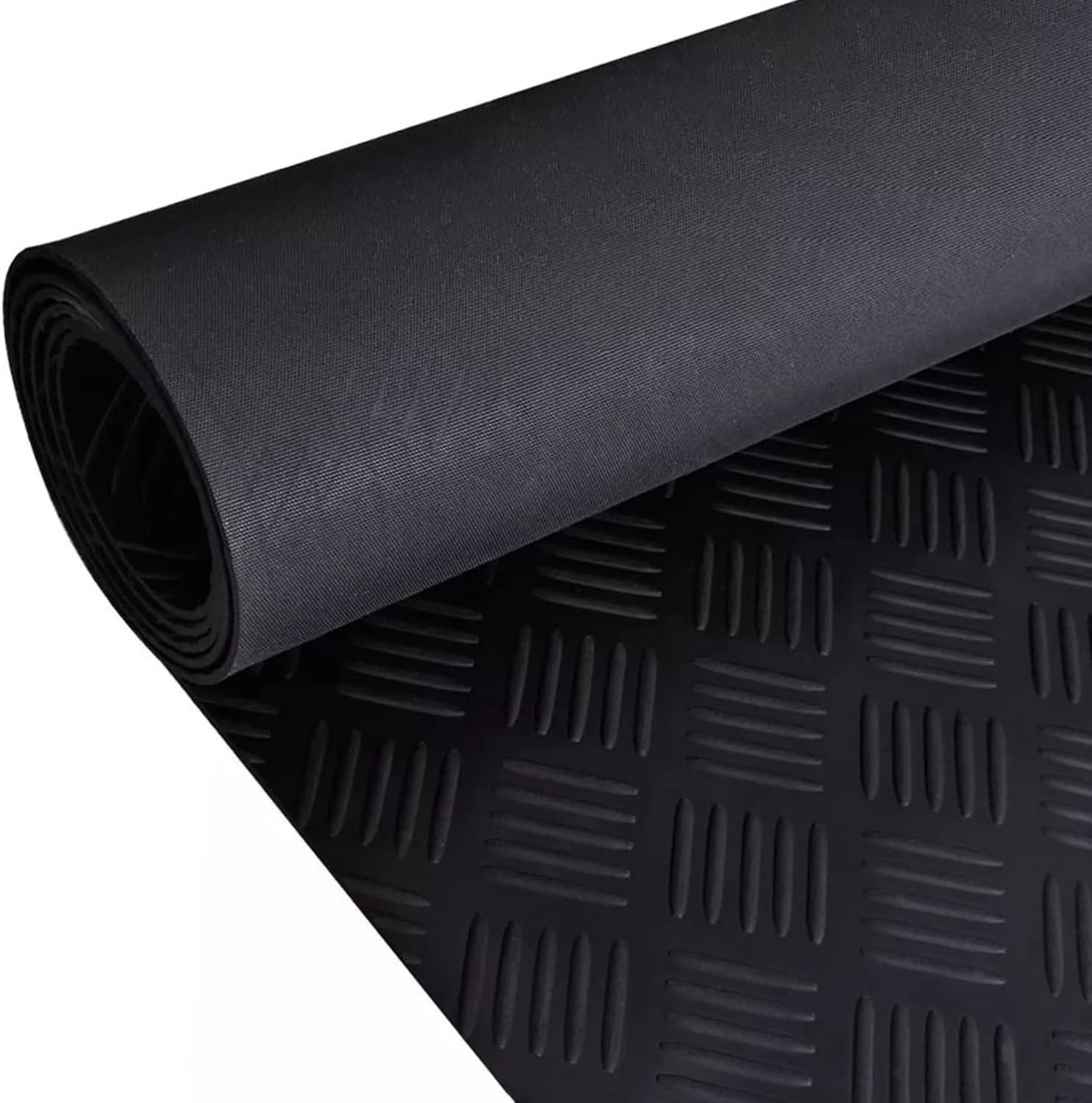 5 Bar Rubber Matting Roll 1m x 5m - Heavy-Duty Anti-Slip Garage Flooring - Massive Discounts