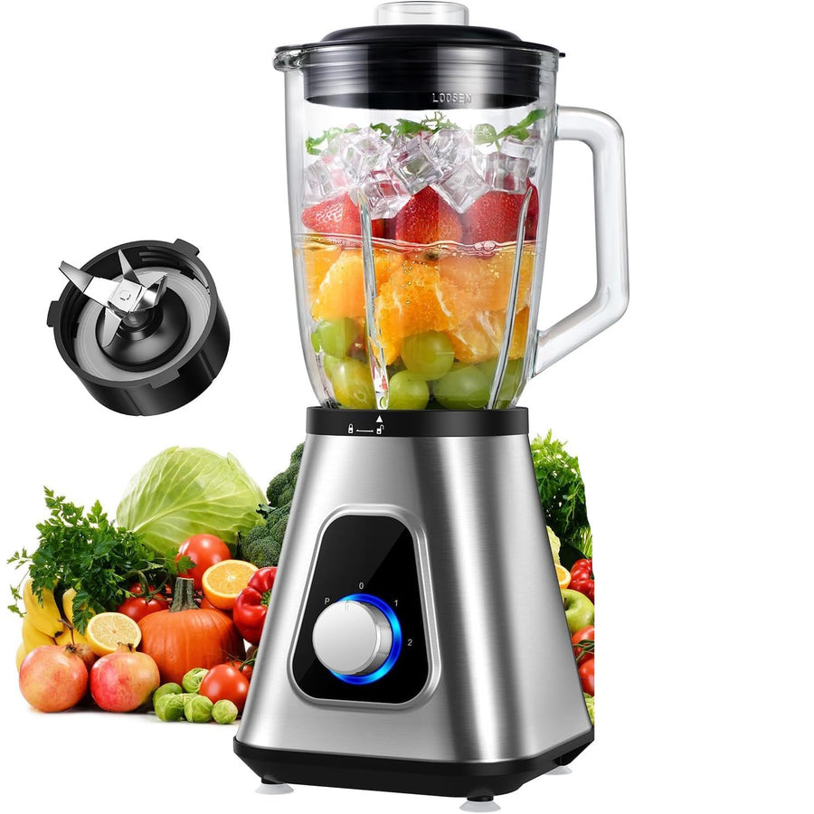 1200W Blender 1.5L Glass Jug 3 Speed Smoothie Maker for Drinks Ice Sauces GDOR