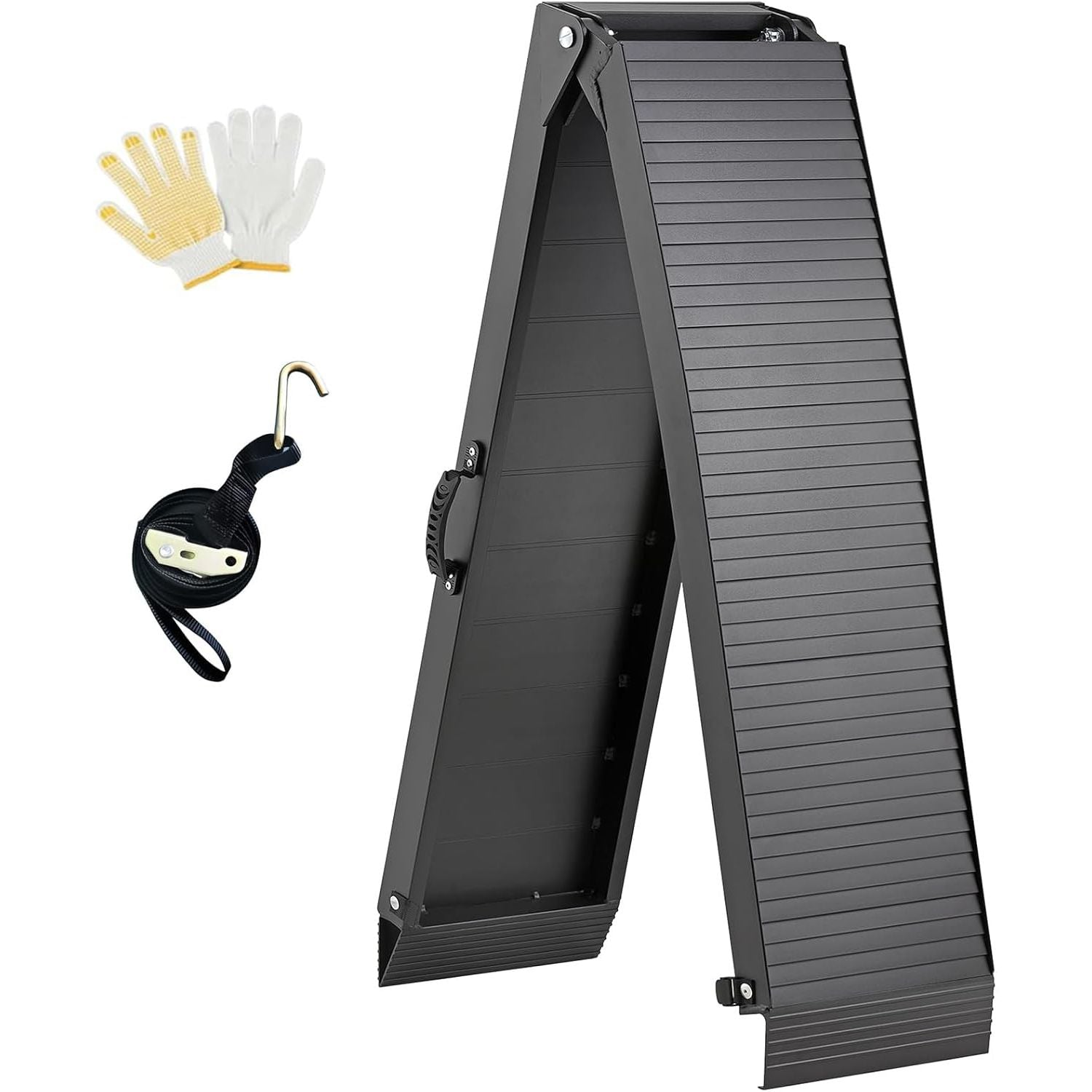 Gardhom 203x28cm Anti-Slip ATV Ramp, 340KG Load, Folding Aluminum w/ Rubber Tips - Massive Discounts