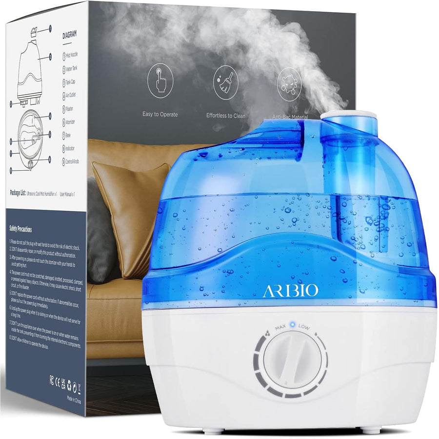 2.2L Quiet Humidifier for Bedroom & Baby Room – 10H Use, 360° Nozzle, Auto-Off - Massive Discounts