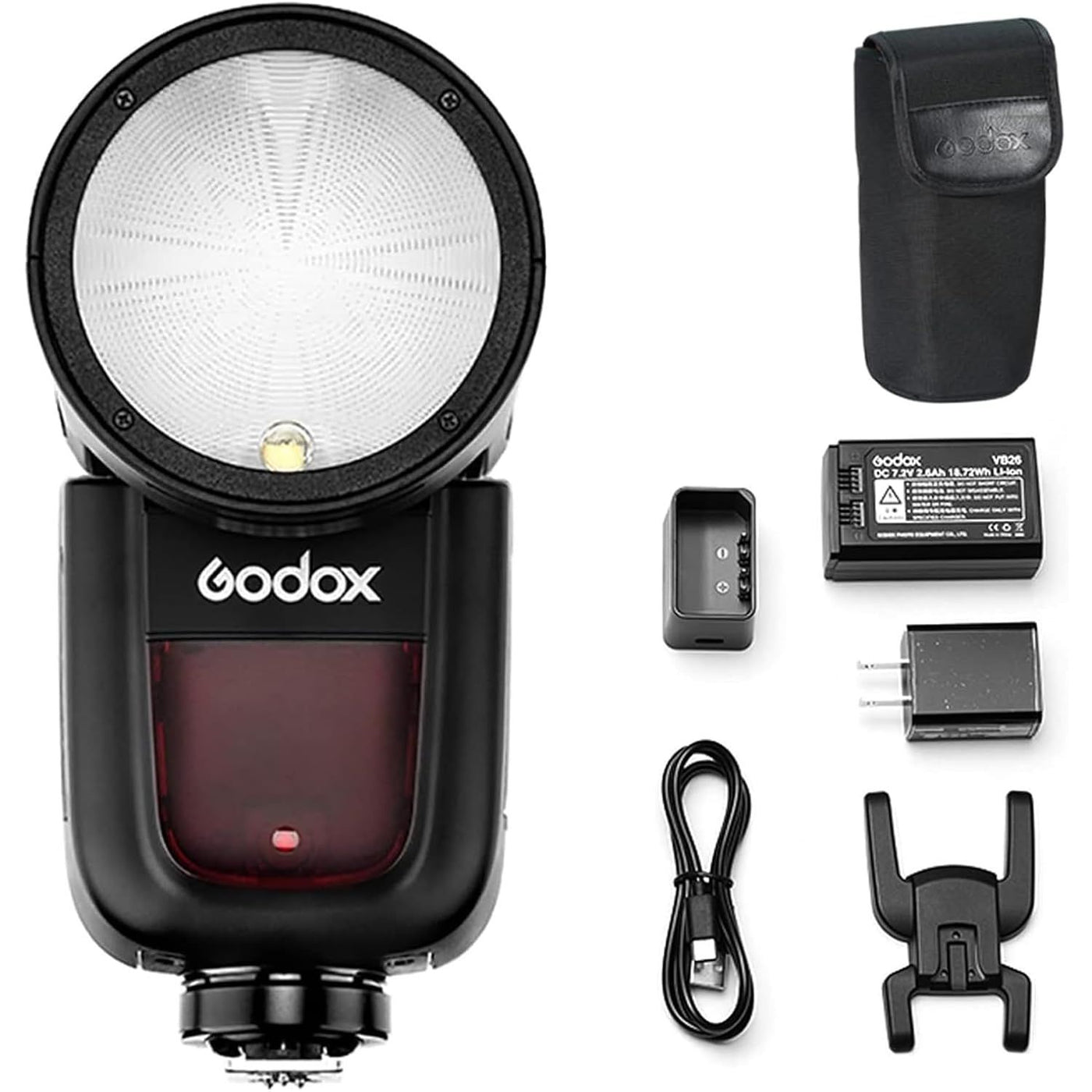 Godox V1-S TTL HSS Flash for Sony, Round Head, 2.4G Wireless, 2600mAh Battery