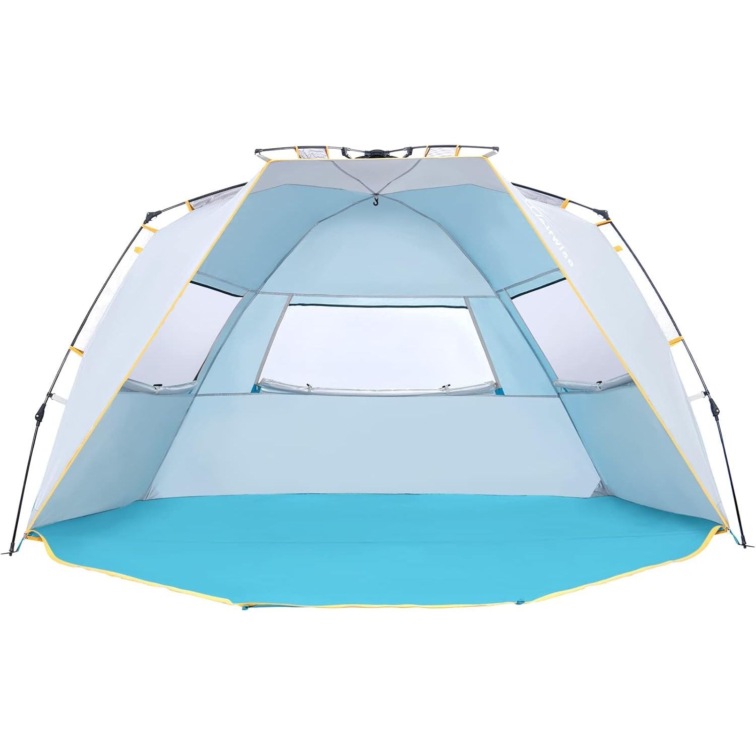 Beach Tent 4-5 Person UPF 50+ Sun Shelter Portable Waterproof WolfWise