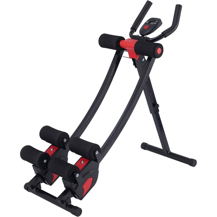 ZELUS Ab Machine for Core Training, Foldable Coaster with 4 Levels & Display - Massive Discounts