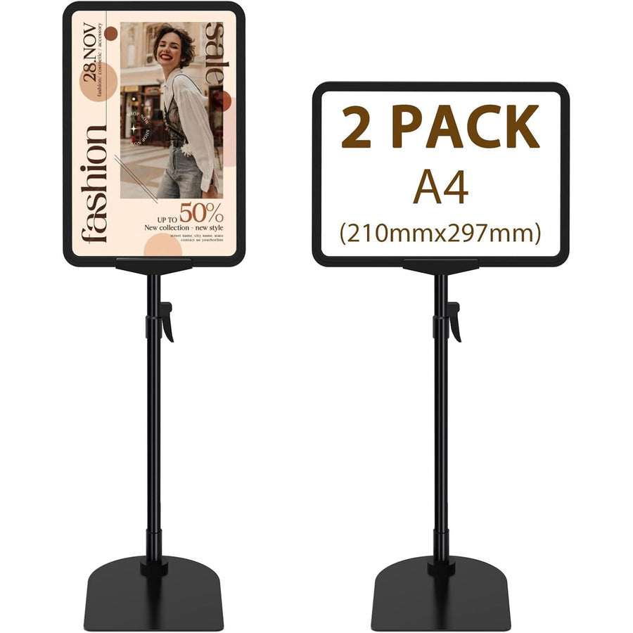 Newzealkids 2-Pack Adjustable A4 Display Stands Vertical & Horizontal Holders - Massive Discounts