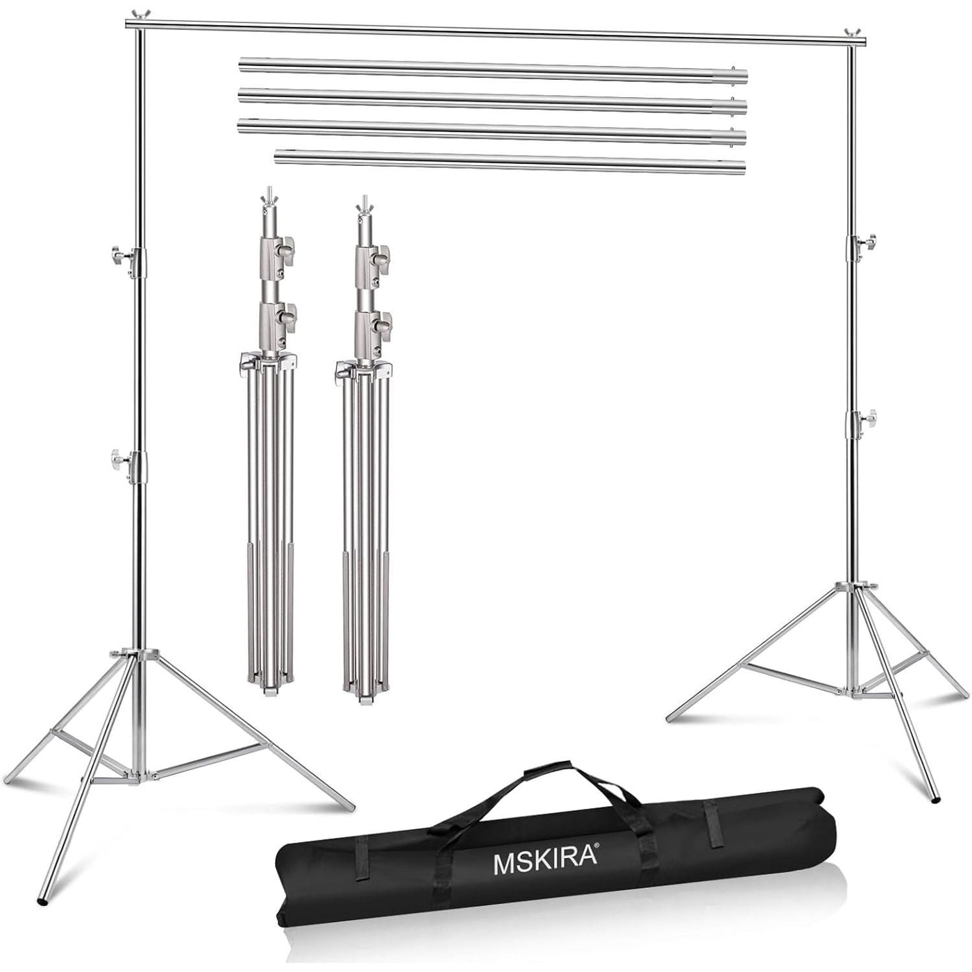 MSKIRA 9.2x10ft Adjustable Backdrop Stand – Heavy Duty Support System for Events - Massive Discounts