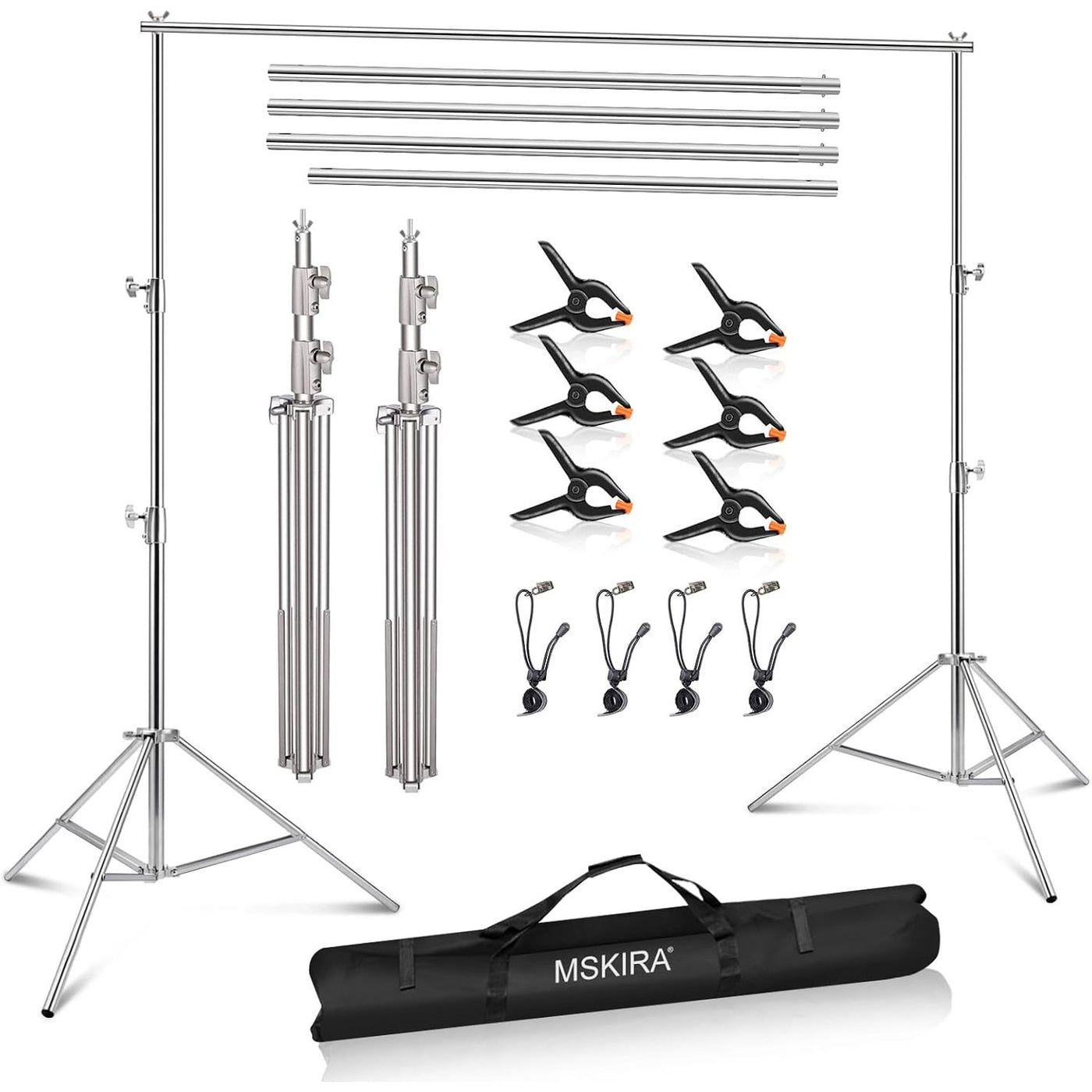 MSKIRA 9.2x10ft Adjustable Backdrop Stand – Heavy Duty Support System for Events - Massive Discounts