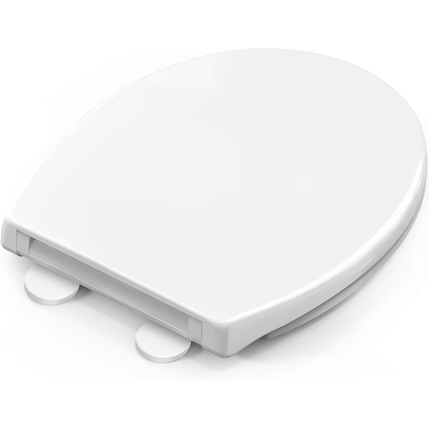 STOREMIC Soft Close Toilet Seat, O Shape White Lid with Quick Release Fixing