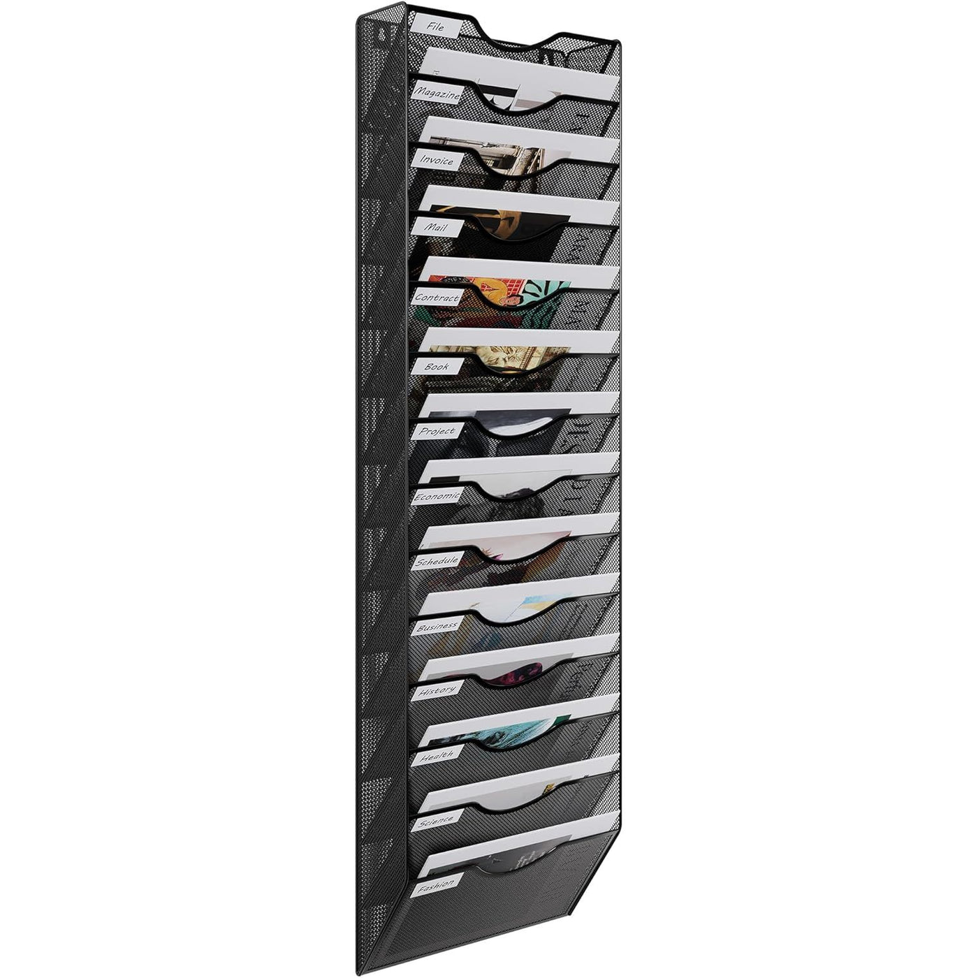 Metal 14 Tier A4 Wall Mounted Document Holder File Organizer Rack EasyPAG