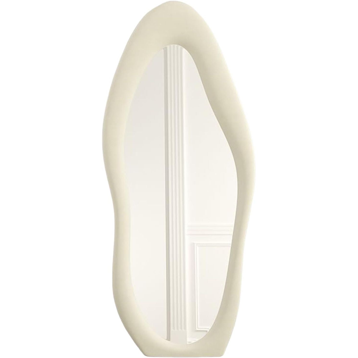 CEIEVER Asymmetrical Wavy Mirror, 168x68 cm, Arch Floor Standing, Full Length - Massive Discounts