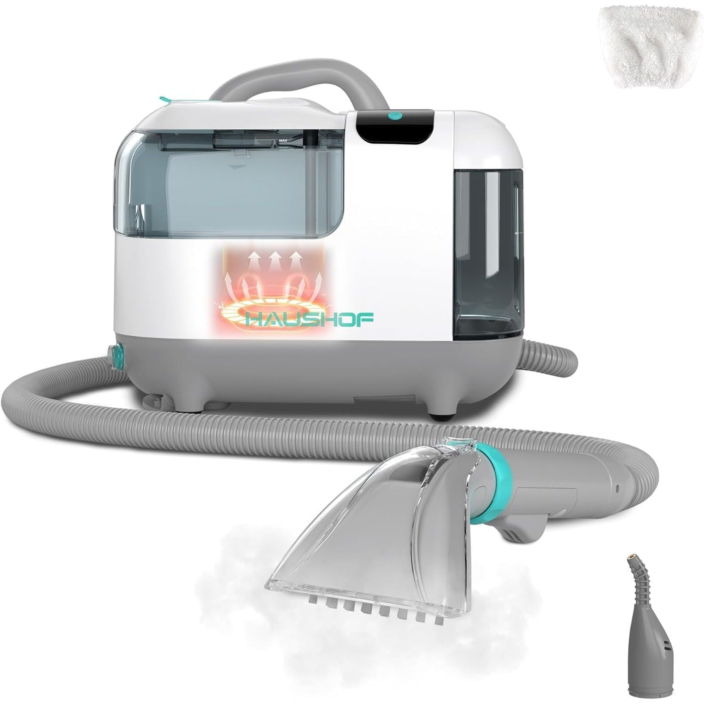 HAUSHOF StainZapper Vapo 3-in-1 – 1200W Steam, Hot & Cold Carpet Cleaner