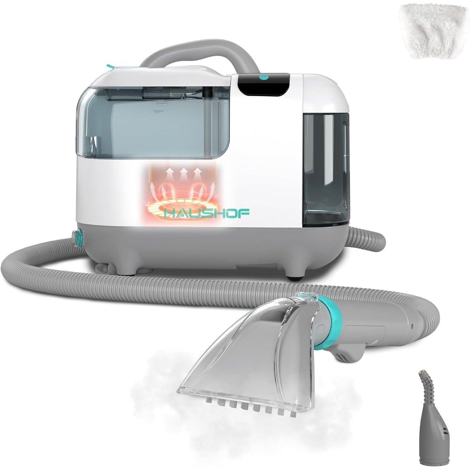 HAUSHOF StainZapper Vapo 3-in-1 – 1200W Steam, Hot & Cold Carpet Cleaner