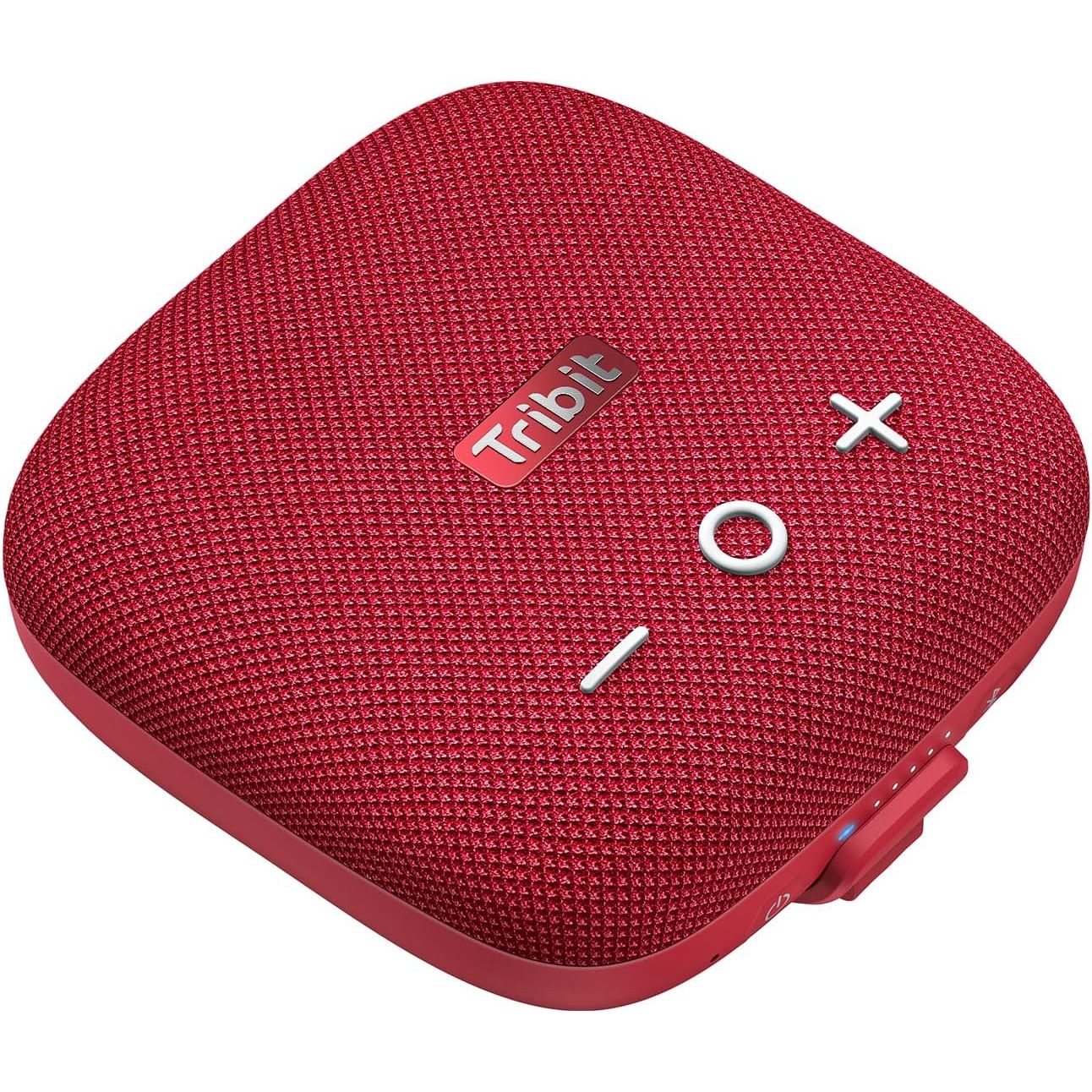 Tribit StormBox Micro 2 Bluetooth Speaker, IP67, XBass, Wireless Pairing, Red