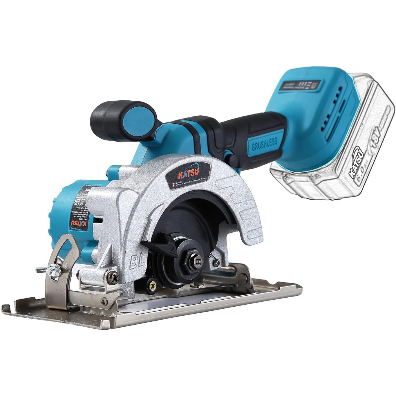 KATSU 21V Brushless Circular Saw 125mm 5'' 2000W Cordless, Battery Not Included