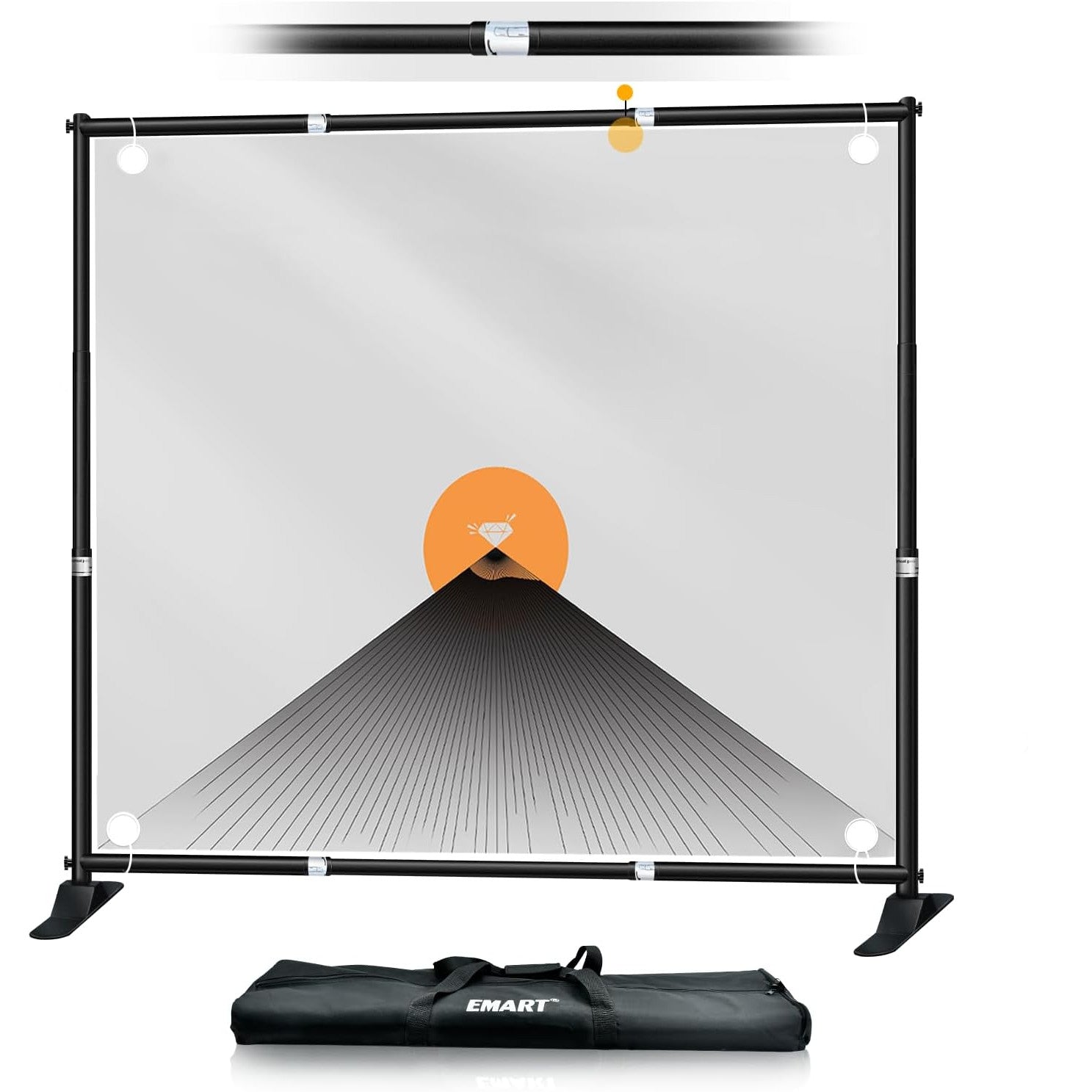 EMART 10x10ft Banner Stand, Adjustable Backdrop Kit for Events & Photos
