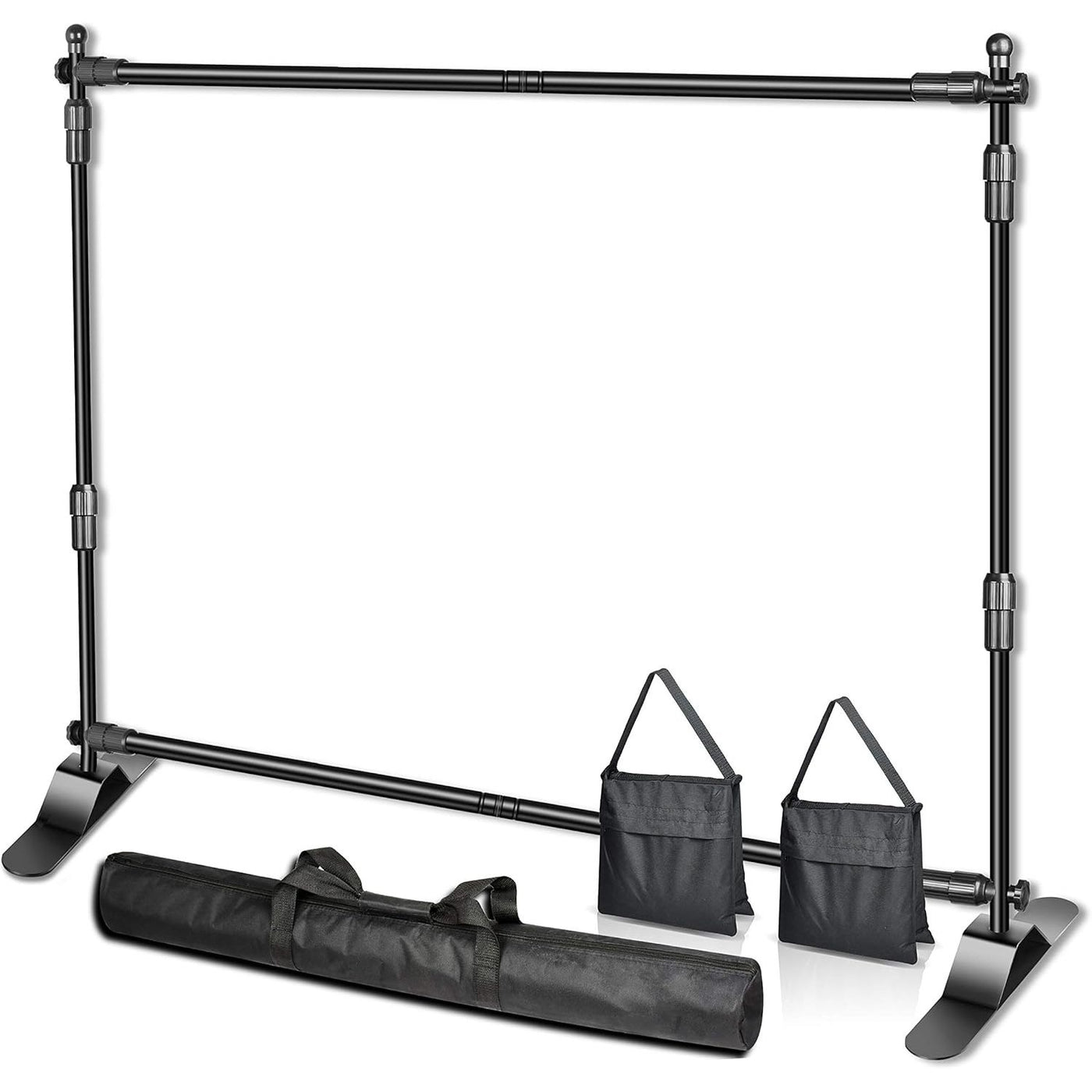 EMART 8x8ft Adjustable Backdrop Banner Stand Kit with Carry Bag for Studio - Massive Discounts