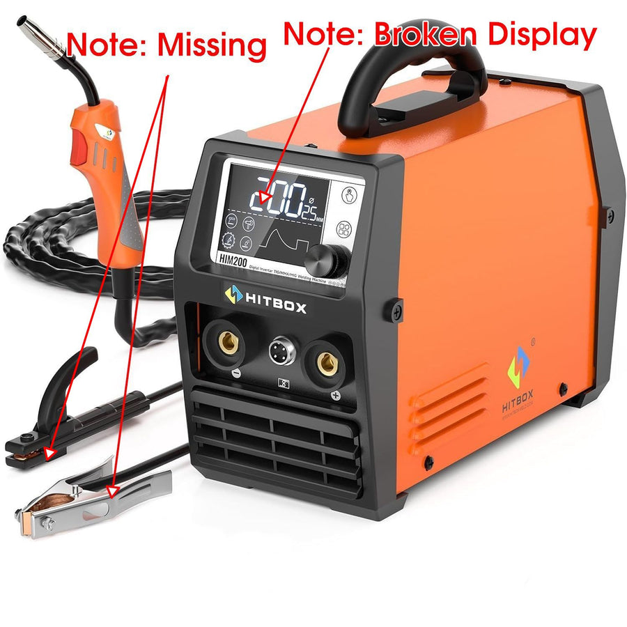 HITBOX 140A 4-in-1 Portable MIG Welder Gasless, TIG, ARC, Spool Gun Digital LED