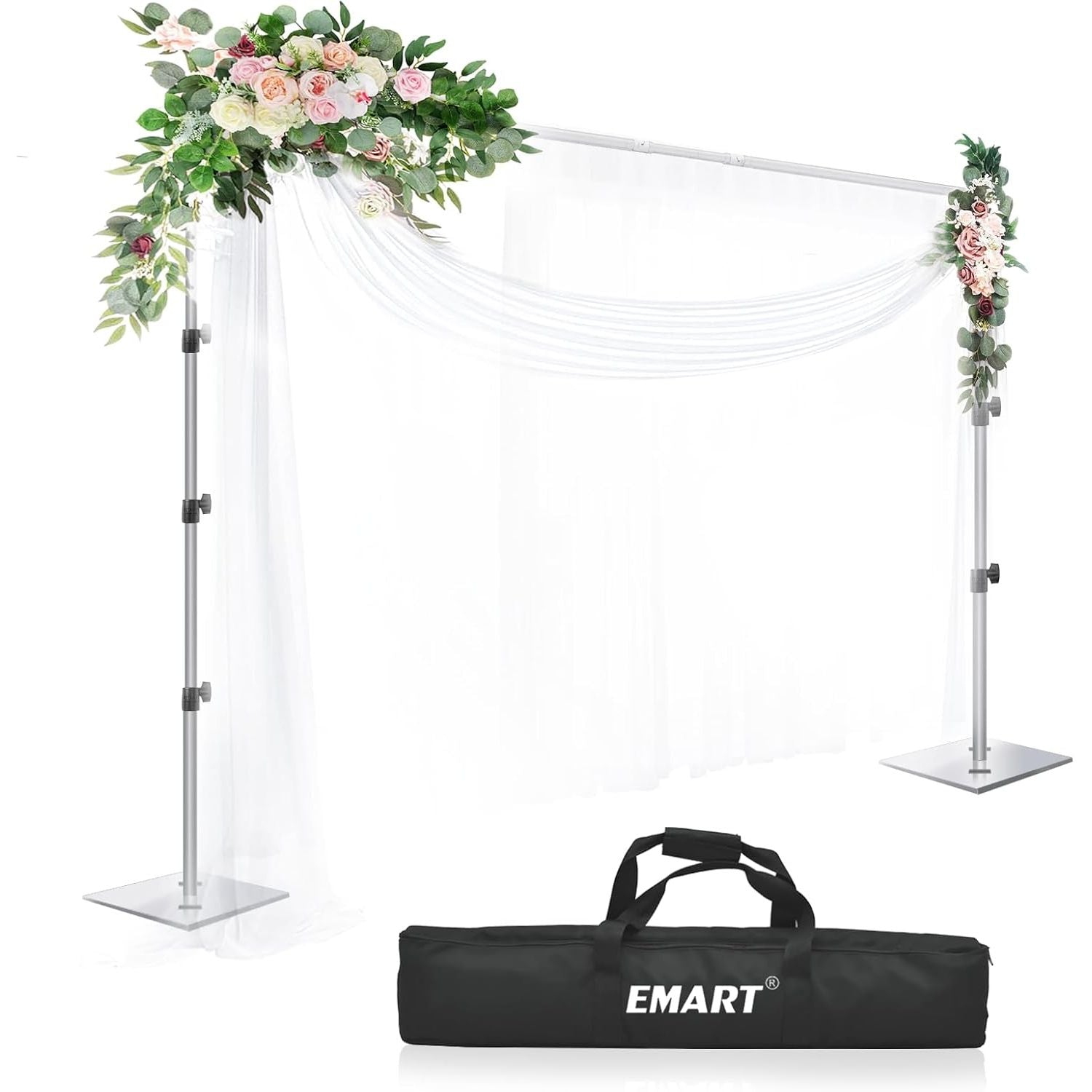 EMART 8.5x10ft Backdrop Stand – Heavy Duty Photo Frame with Steel Base