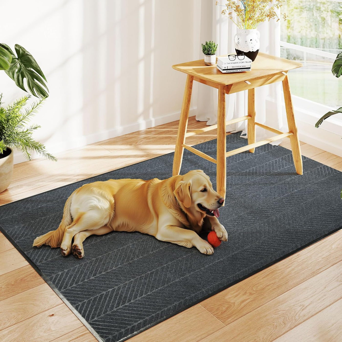 Large Entrance Door Mat 120x180cm Non Slip Washable Thickness of 0.8CM Grey