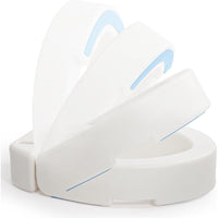 Hinged Toilet Seat Riser Raised Elongated Elevated Seat 10cm OasisSpace