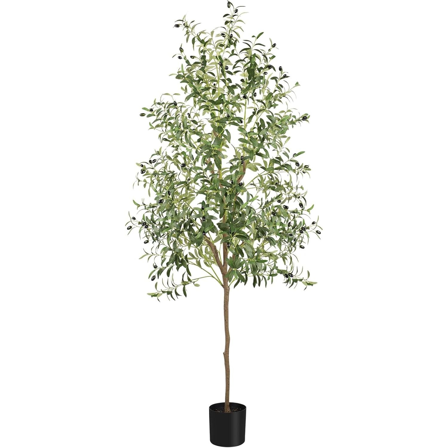 Artificial Olive Tree 7FT Faux Silk Lifelike Leaves Indoor Decor YOLEO