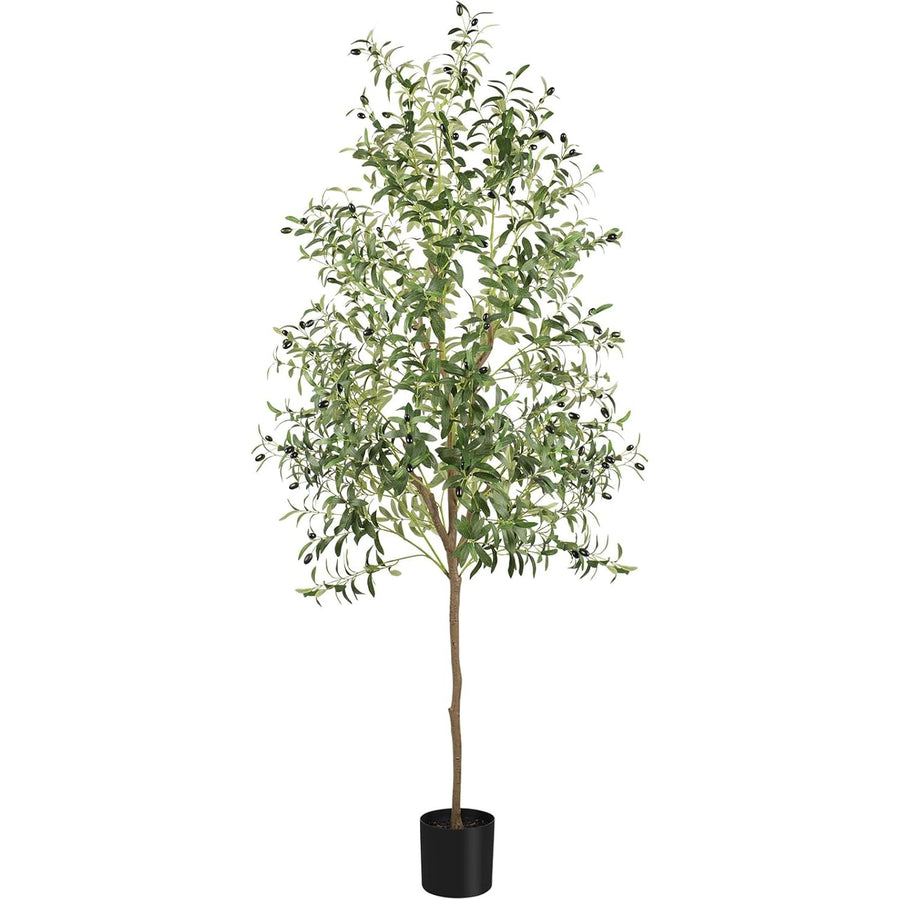 Artificial Olive Tree 7FT Faux Silk Lifelike Leaves Indoor Decor YOLEO