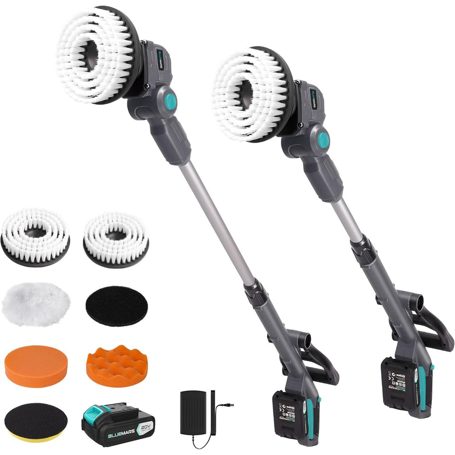 Heavy Duty 20V Cordless Spin Scrubber Power Cleaning Brush Bluemars