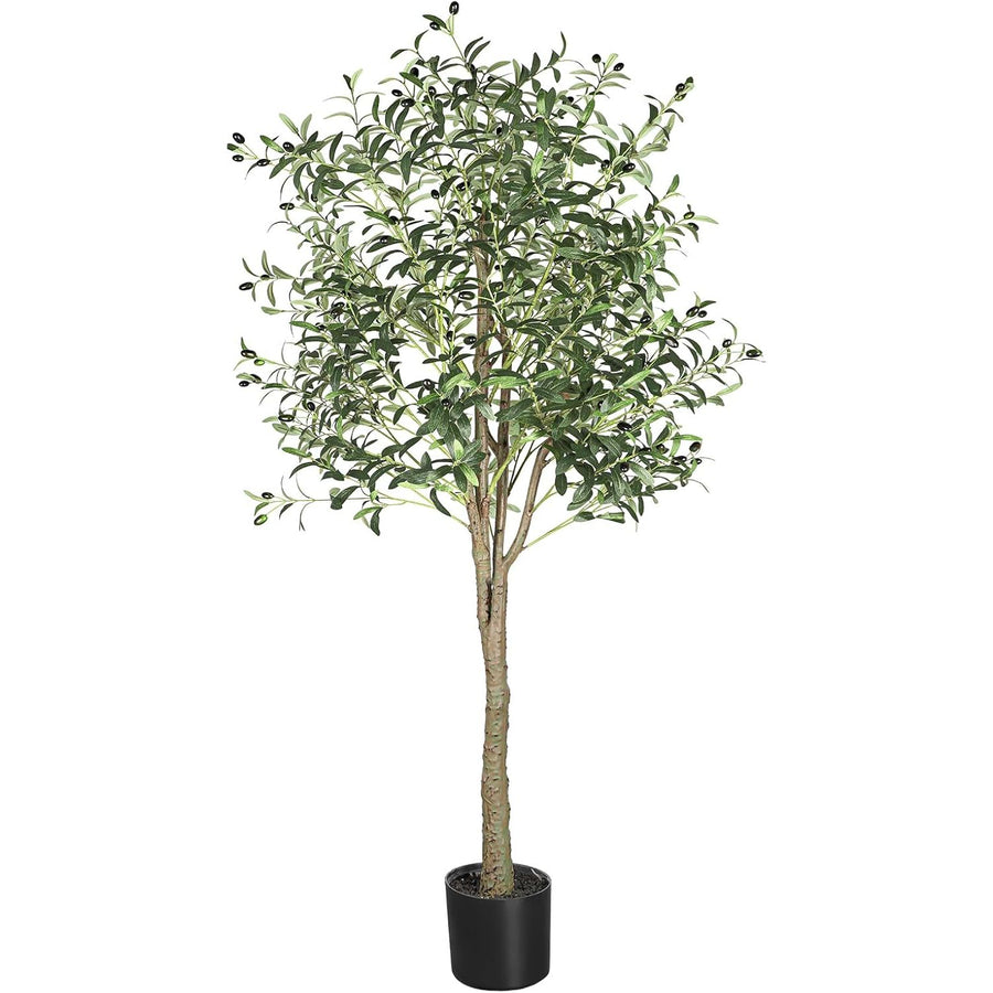 Artificial Olive Tree 6FT Faux Silk Lifelike Leaves Indoor Decor YOLEO